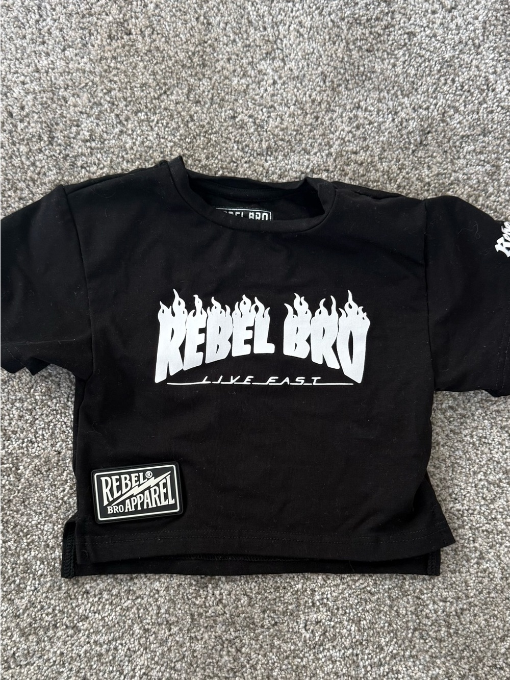 Rebel Bro Black baby Graphic Tee - 'Live Fast'